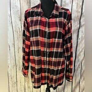 Button up plaid long sleeve